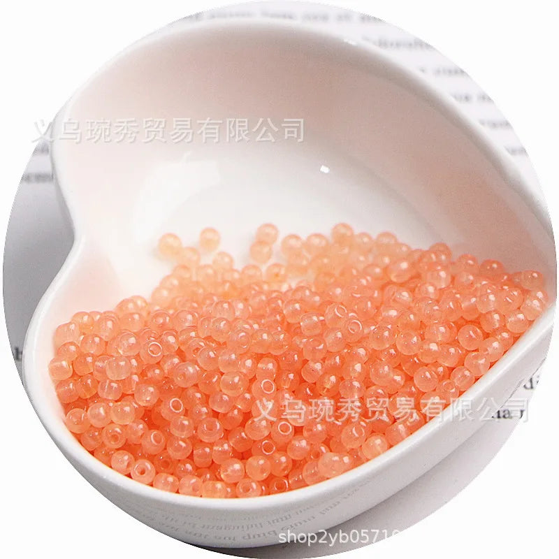 Jade Ice Glass Rice Beads for Jewelry Making