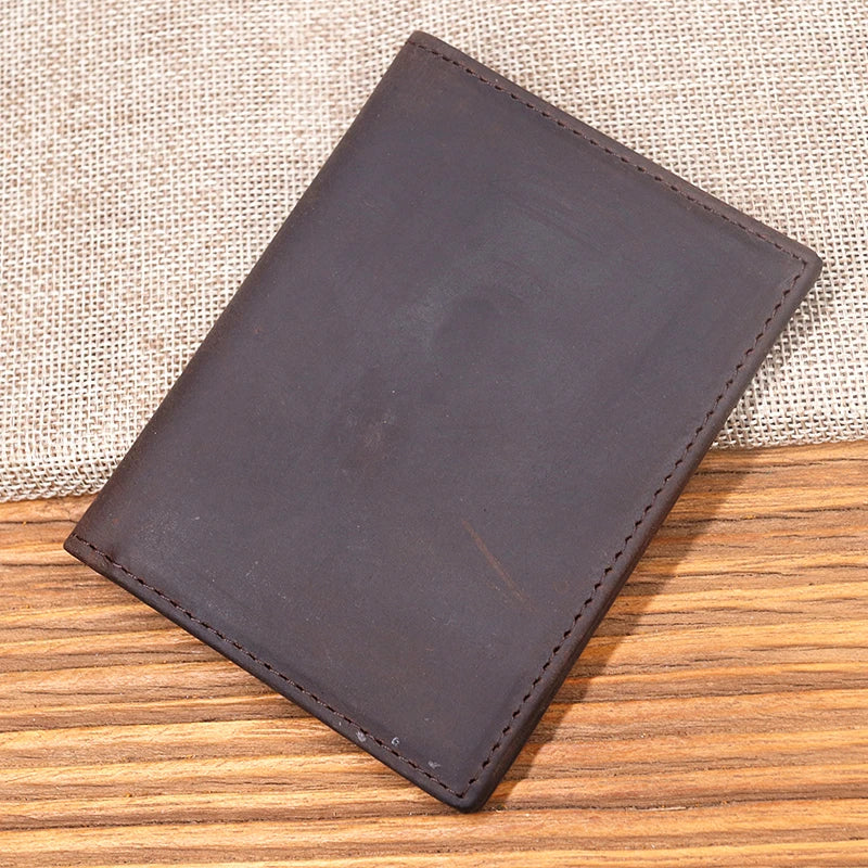 Vintage Slim Leather Card Holder Wallet for Men