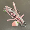 Strawberry Bag Charm Keychain with Ribbon Bow