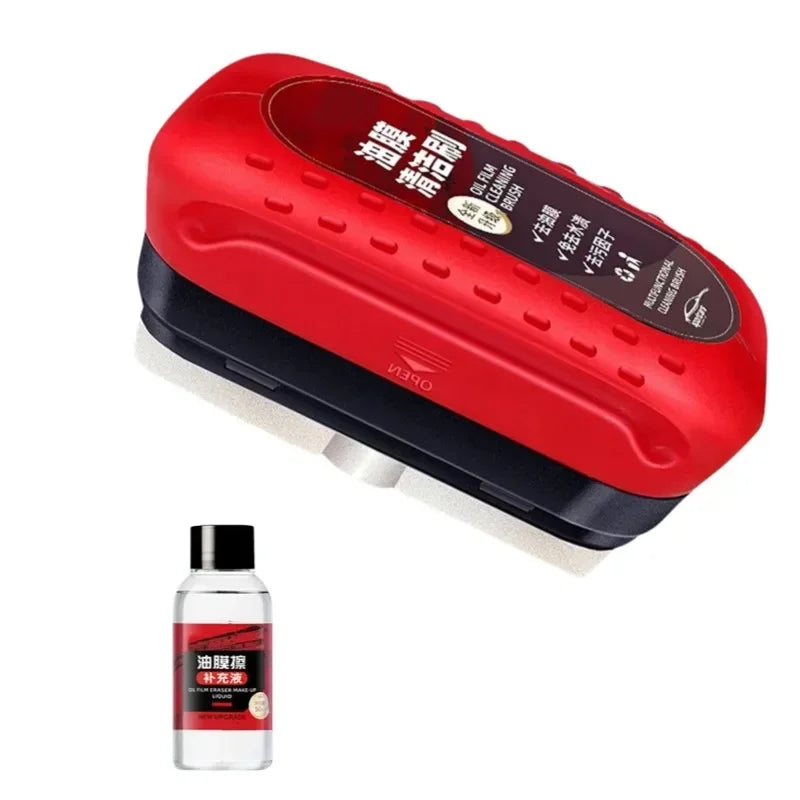 Car Windshield Oil Film Cleaning Brush with Sponge Applicator