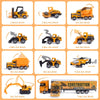 Set de 10 Vehículos de Construcción con Camión Almacenador