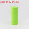 A roll of green microfiber cleaning towels, stacked vertically.