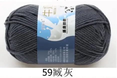 Milk Cotton Crochet Yarn – Soft, Durable Knitting Thread in 91 Colors