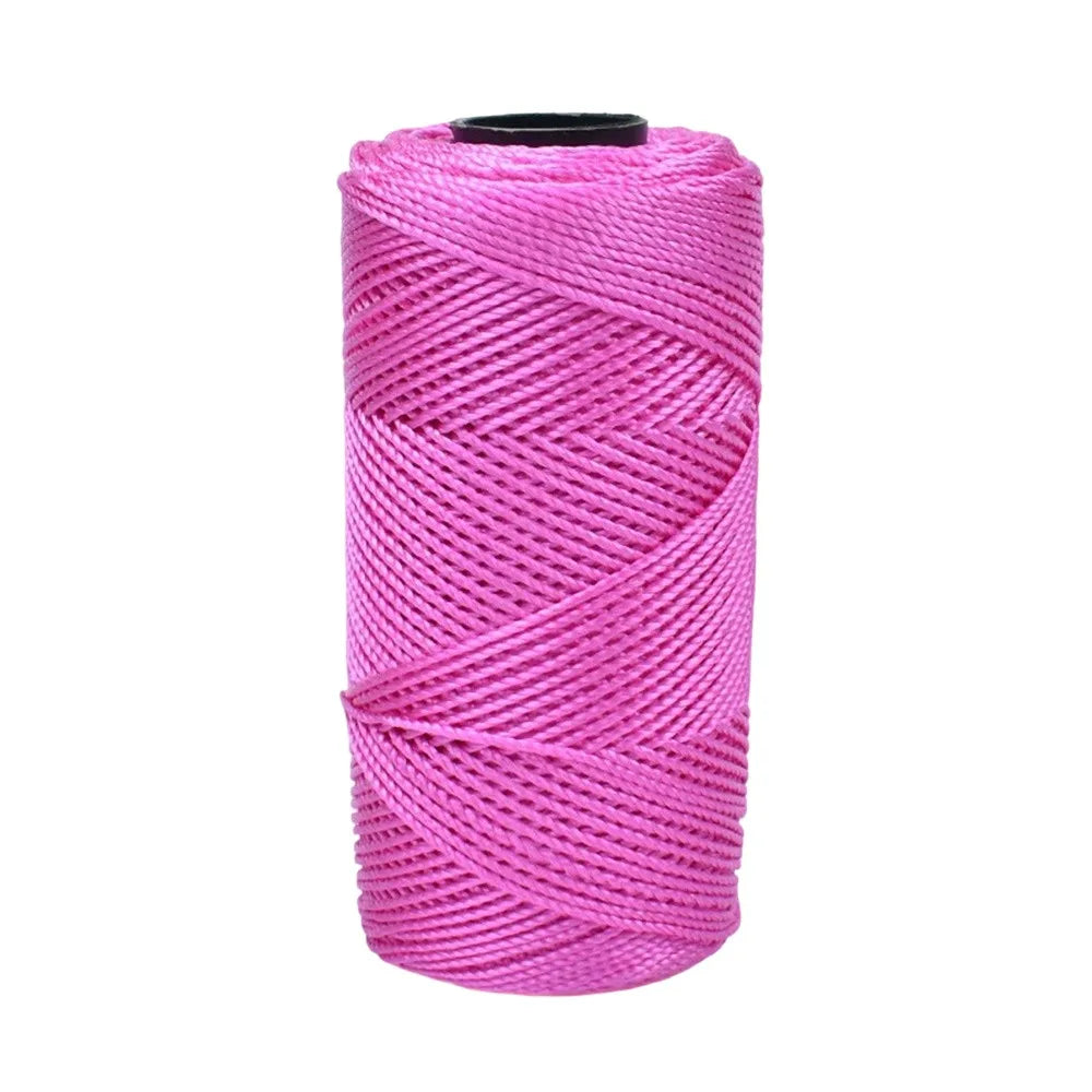 Pink ice cotton silk thread spool used for knitting and crochet projects