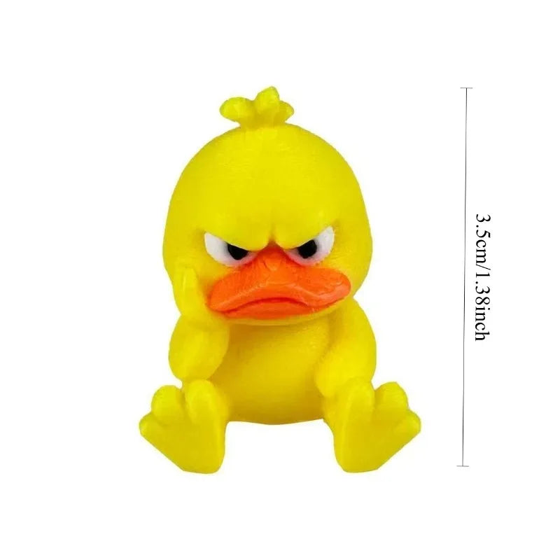 Grumpy Yellow Duck Garden Statue