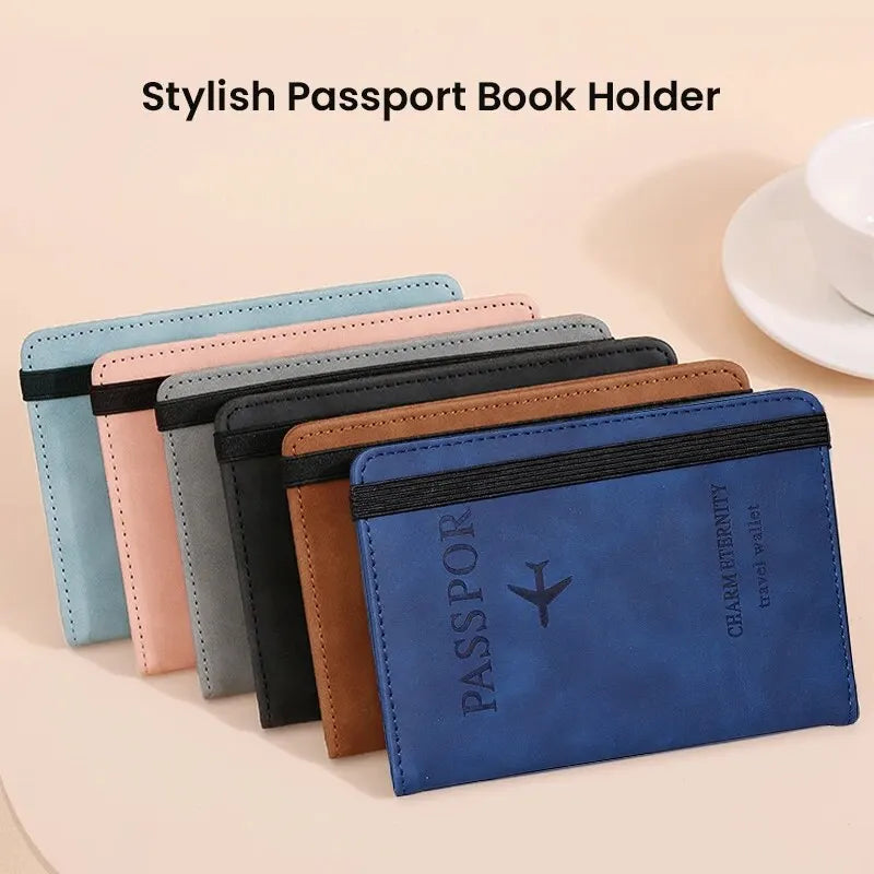 RFID-Blocking Travel Passport Wallet with Multiple Card Slots