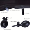 Close-up view of an inflatable air wedge tool showing the gas tube interface and connection to the gas tube.