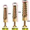 Three sizes of heavy duty steel wall anchors M5*30, M6*32, and M8*38 shown vertically.