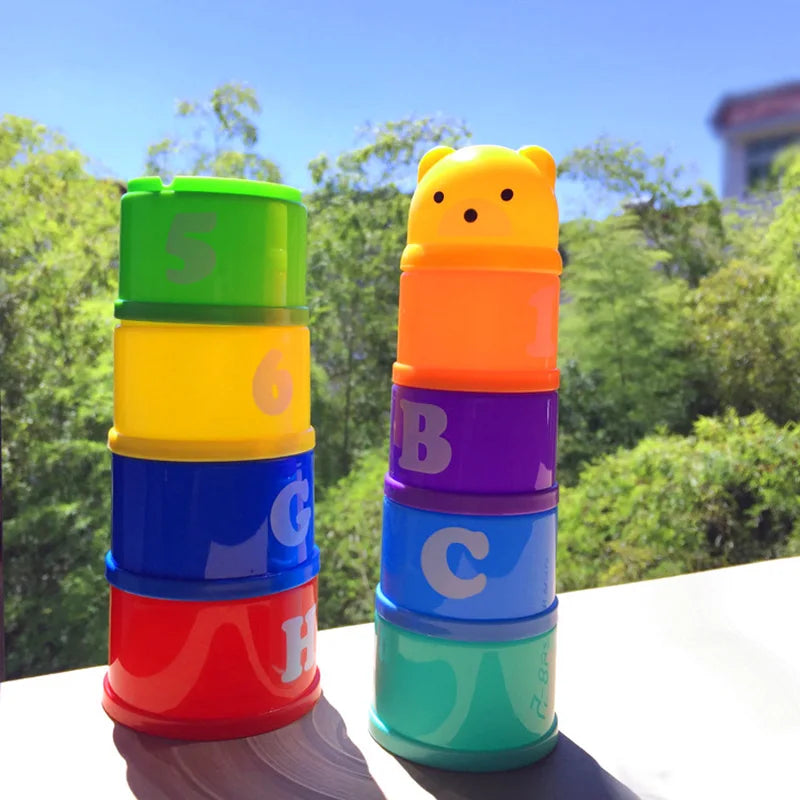 Rainbow Stacking Cups Set for Toddlers