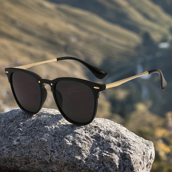 Designer Cat-Eye Metal Frame Sunglasses