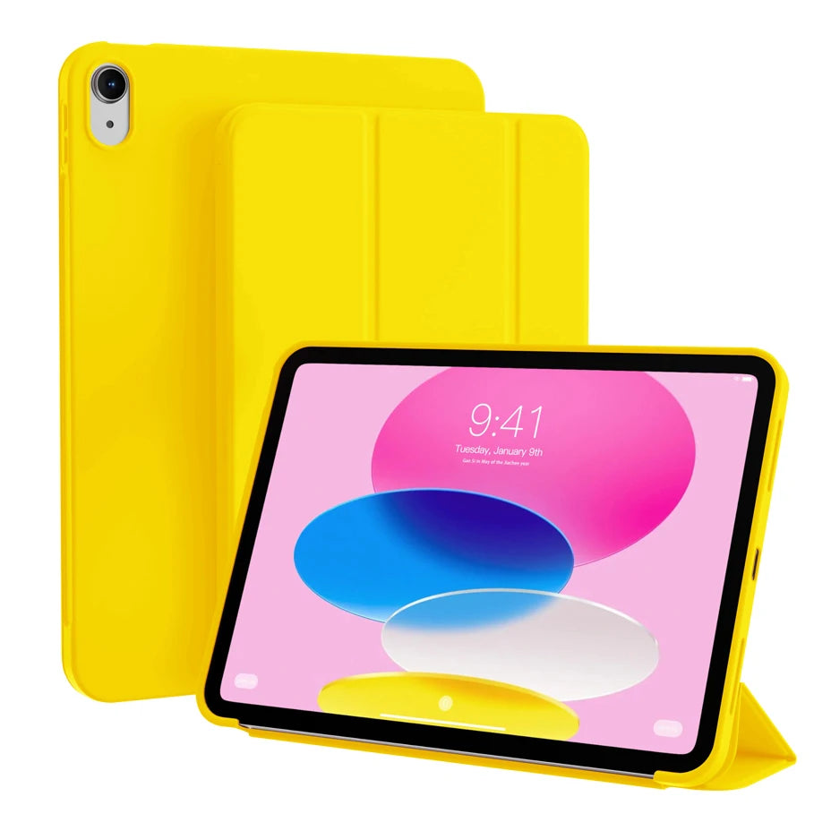 Premium Faux Leather iPad Case with Magnetic Smart Cover and Stand