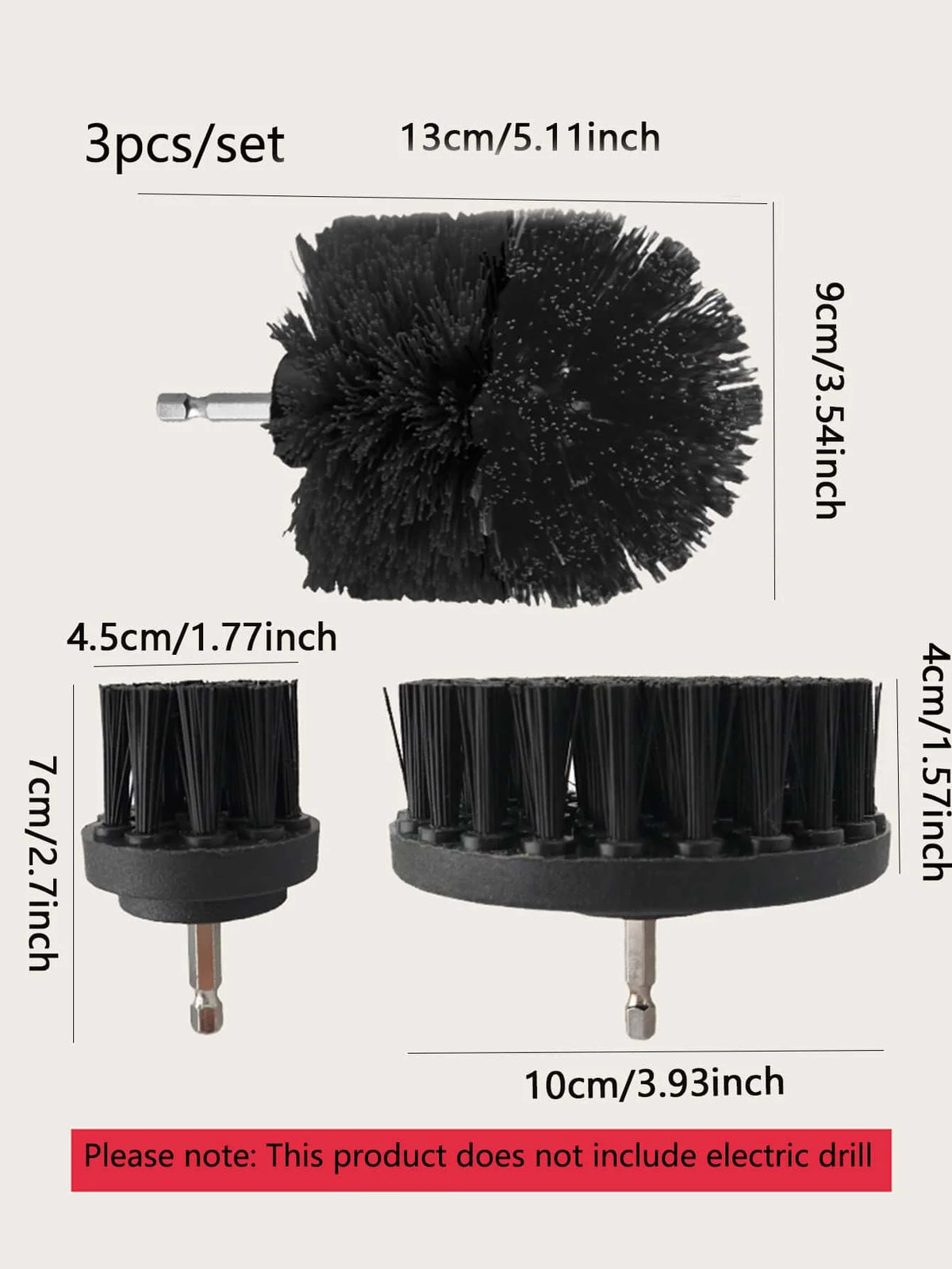 Rotary Drill Brush Cleaning Kit for Deep Scrubbing