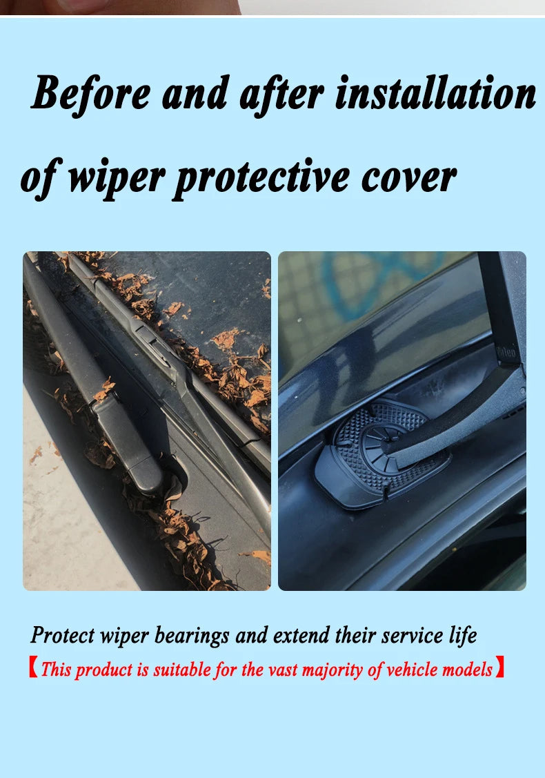 Windshield Wiper Protective Cover – Silicone Dust & Debris Guard