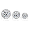 Pendientes de Moissanite con Baño de Oro de 14K