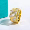 Men's 14K Gold Plated Moissanite Statement Ring