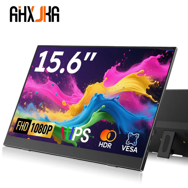 15,6-Zoll tragbarer FHD-Monitor mit USB-C & HDMI