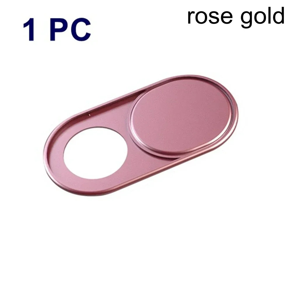 One piece of rose gold ultra-slim magnetic webcam cover for laptops, tablets, and phones.