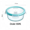 Tupperware de Vidrio Borosilicato Rectangular con Tapa Hermética