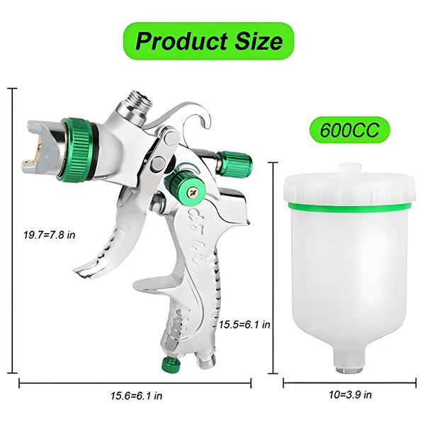 Pistolet de pulvérisation HVLP à gravité professionnel