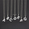 Initial Letter Pendant Necklace with Stainless Steel Chain