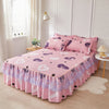 Lace-Trimmed Bed Skirt with Printed Design