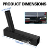 A black universal hitch mount flag pole holder with a cylindrical pole and mounting bracket.