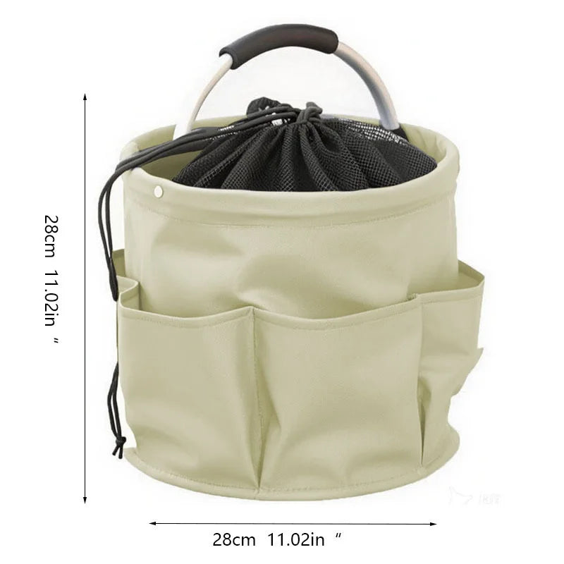 Foldable 17L Storage Organizer Basket with Carry Handle