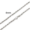 Stainless Steel Rope Chain Necklace