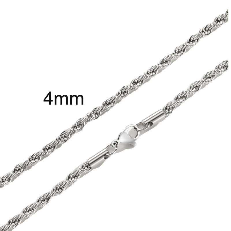Stainless Steel Rope Chain Necklace