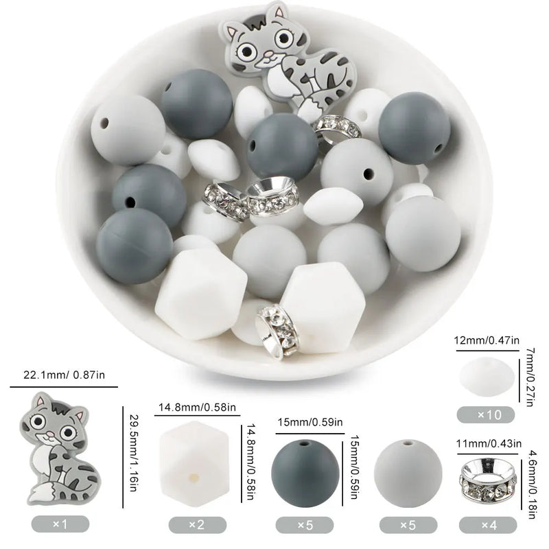Cartoon Animal Silicone Focal Beads for Jewelry Making