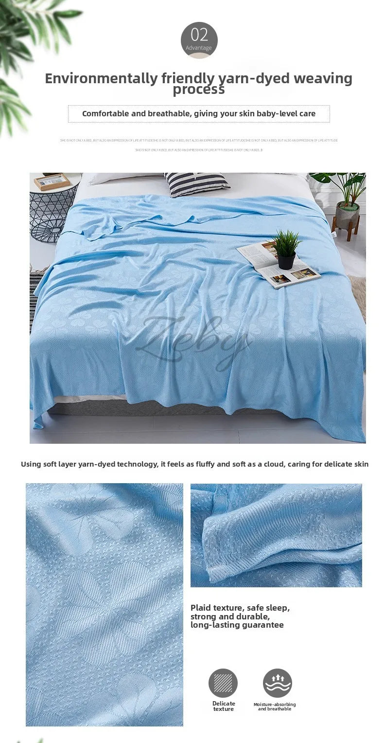 Bamboo Fiber Cooling Blanket for Summer