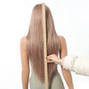 Rose Gold Layered Straight Wig with Bangs