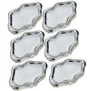 A set of five cloud-shaped silver jewelry trays.
