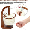 Magnetic Wooden Yarn Holder with Rotating Spindle