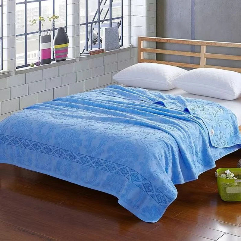Couverture en coton jacquard