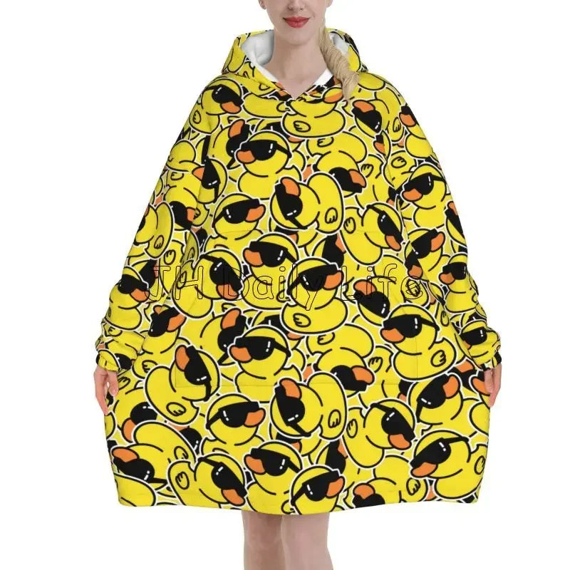 Veste/Pyjama-Plaid Canard Cartoon Oversize