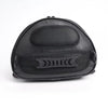 Black waterproof motorcycle tail bag designed for rear seat storage.