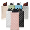 Soft PU Leather Squeeze Glasses Case with Multi-Functional Storage Pocket