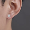 Round Crystal Magnetic Clip-On Earrings