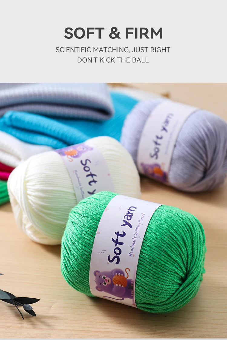 Soft Acrylic Yarn Balls for Knitting – 300g