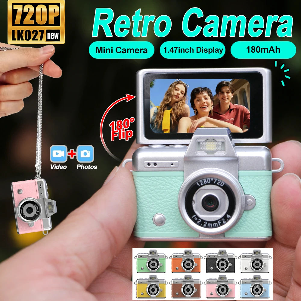 Cámara Digital Mini Portátil con Pantalla Selfie