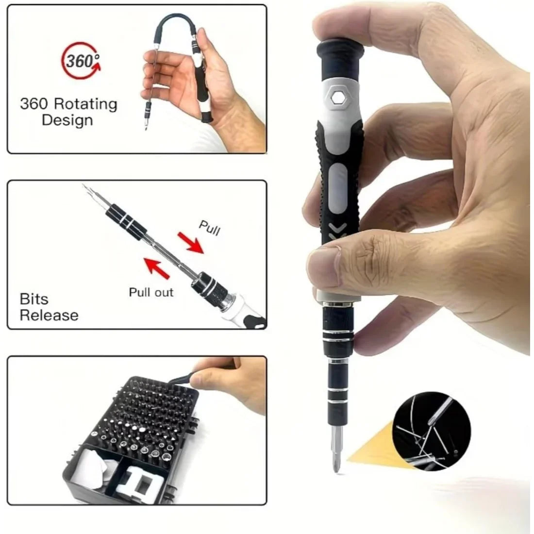 115-in-1 Precision Screwdriver Kit for Electronics Repair