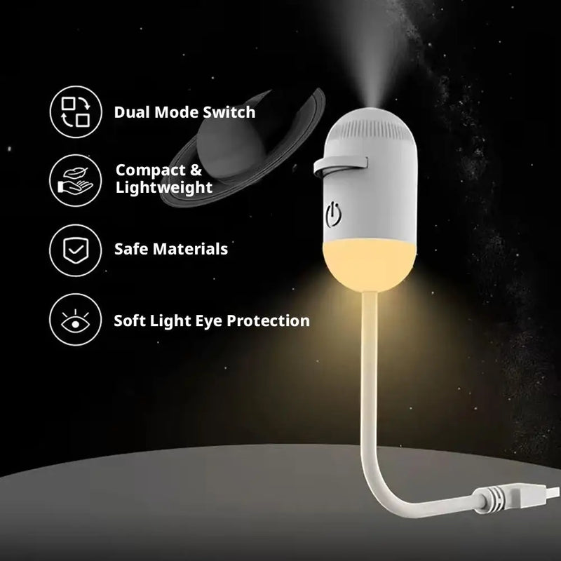 Galaxy Star Projector Night Light with Rechargeable Battery