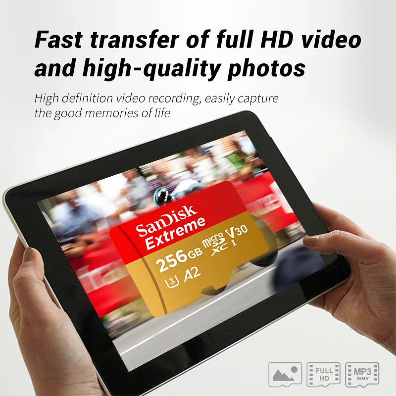 SanDisk Extreme microSDXC Card – U3 V30 High-Speed Storage (64GB–1TB)