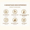 Six advantages of a product including waterproof features, double click start, temperature measurement, automatic stall, stai