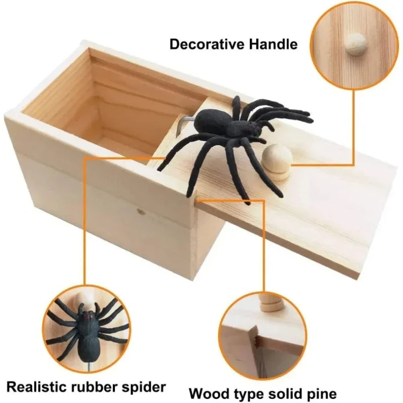 Spinnen-Schreckkasten aus Holz