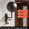 180° Rotatable Helmet Holder with Wall-Mounted Claw Hook