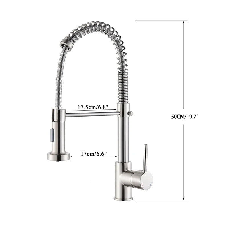 Matte Black Pull-Down Kitchen Faucet with Dual-Mode Spray Head