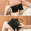 Slim PU Leather Zip-Around Wallet with Card and Phone Pockets