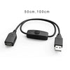 USB 2.0 Extension Cable with On/Off Switch and LED Indicator